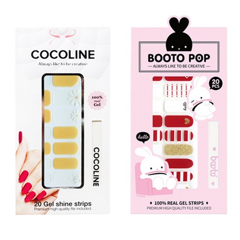 코코라인 붙이는 젤네일 스트립, COCO No 131, BOOTO No 18, 1세트