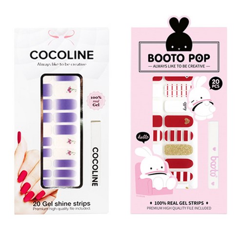 코코라인 붙이는 젤네일 스트립, COCO No 133, BOOTO No 18, 1세트