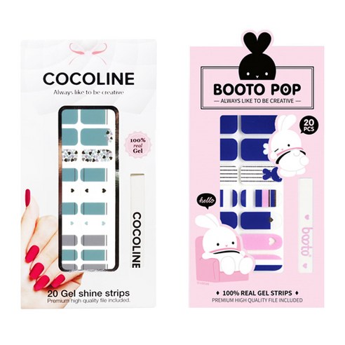 코코라인 붙이는 젤네일 스트립, COCO No 123, BOOTO No 3, 1세트