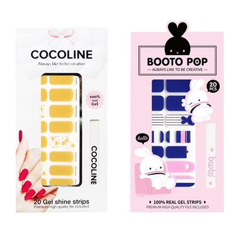 코코라인 붙이는 젤네일 스트립, COCO No 129, BOOTO No 3, 1세트