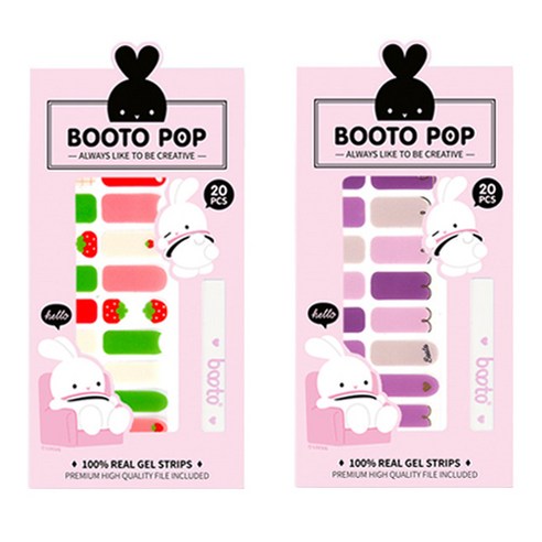 코코라인 붙이는 젤 네일 스트립 스티커 BOOTO 20p, No 21, No 22, 1세트