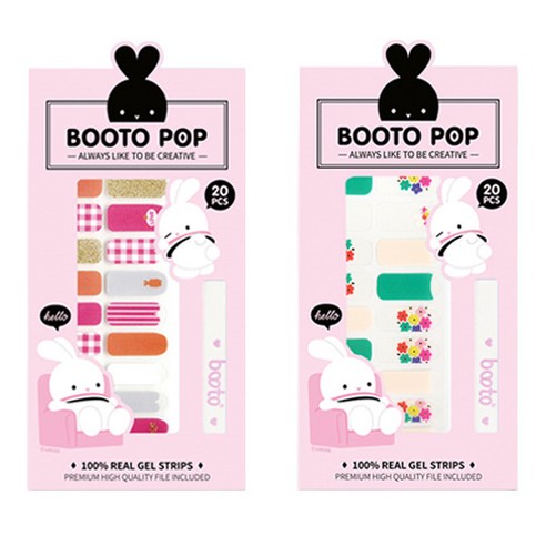 코코라인 붙이는 젤 네일 스트립 스티커 BOOTO 20p, No 17, No 23, 1세트