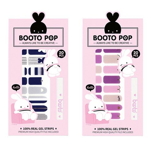 코코라인 붙이는 젤 네일 스트립 스티커 BOOTO 20p, No 13, No 22, 1세트