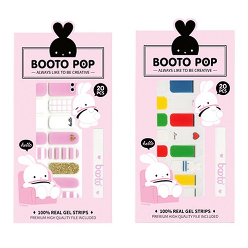 코코라인 붙이는 젤 네일 스트립 스티커 BOOTO 20p, No 9, No 24, 1세트