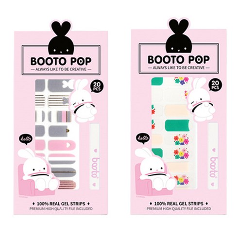코코라인 붙이는 젤 네일 스트립 스티커 BOOTO 20p, No 12, No 23, 1세트