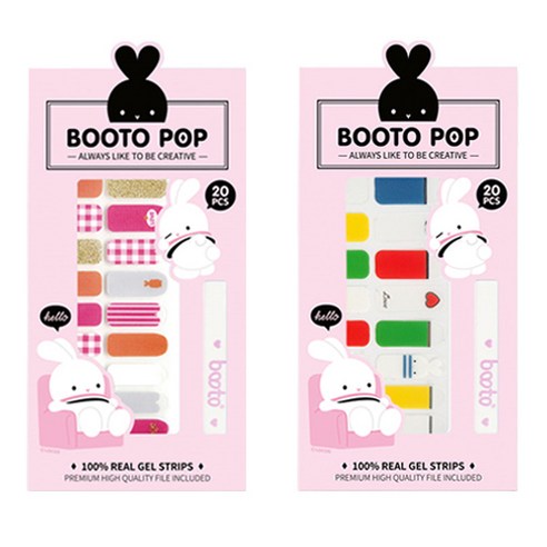 코코라인 붙이는 젤 네일 스트립 스티커 BOOTO 20p, No 17, No 24, 1세트