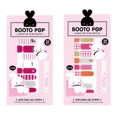 코코라인 붙이는 젤 네일 스트립 스티커 BOOTO 20p, No 10, No 17, 1세트