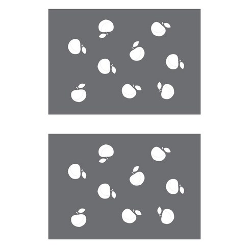 서머스트 테이블매트 피치 2p, 그레이, 425 x 295 mm