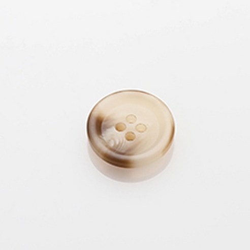 HR빅버튼 플러스 무광 단추 18mm, 아이보리, 12개입