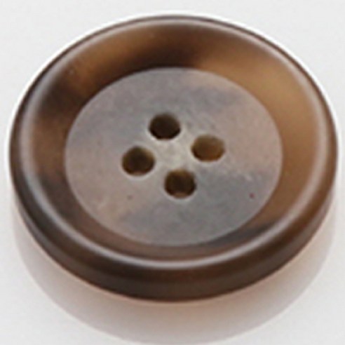 HR빅버튼 모던무광 단추 21mm, 브라운, 4개입
