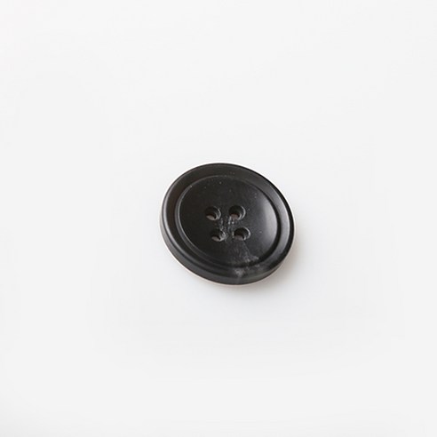 HR빅버튼 쿠바 무광 단추 28mm, 블랙, 12개입