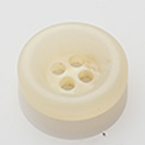 HR빅버튼 브레인 무광 단추 21mm, 아이보리, 12개입