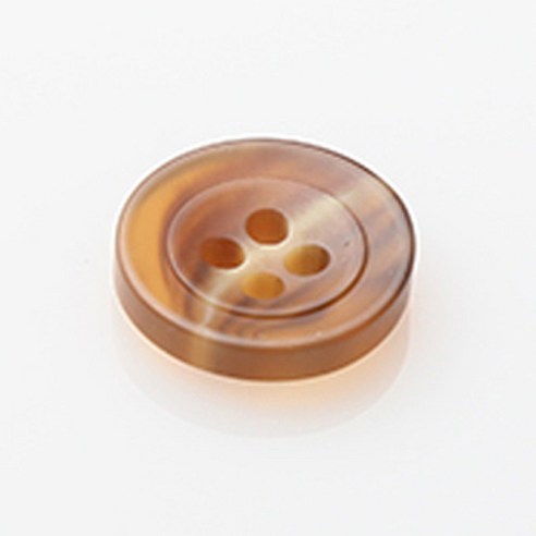 HR빅버튼 폴리탄 단추 15mm, 브라운, 4개