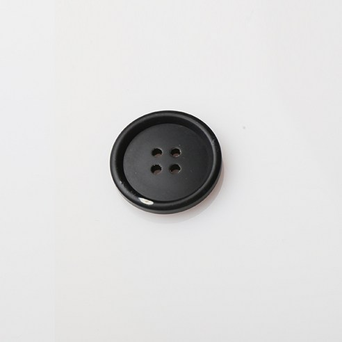 HR빅버튼 유레카 무광 단추 25mm, 블랙, 12개입