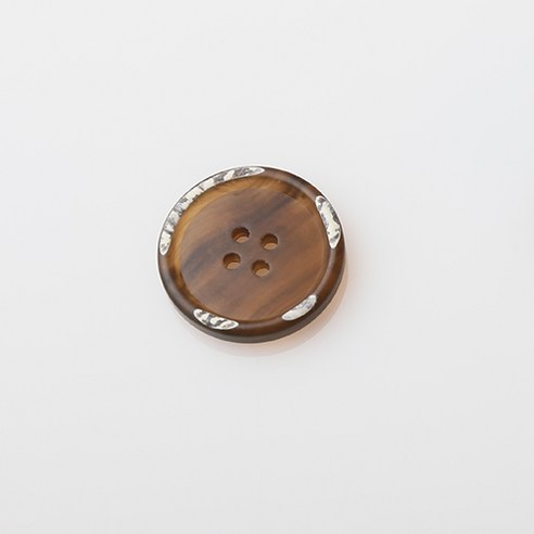 HR빅버튼 유레카 무광 단추 25mm, 브라운, 8개입