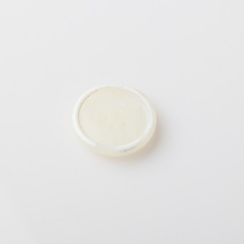 HR빅버튼 유레카 유광 단추 25mm, 화이트, 4개입