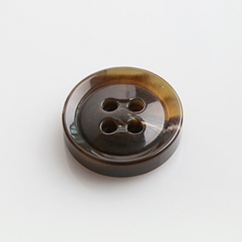 HR빅버튼 르노 유광 단추 21mm, 브라운, 4개입