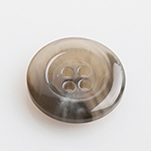 HR빅버튼 네임유광 단추 21mm, 그레이, 12개입