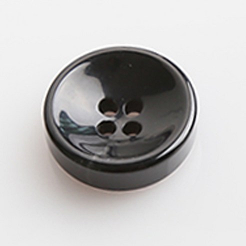 HR빅버튼 웰빙 단추 15mm, 블랙, 4개입