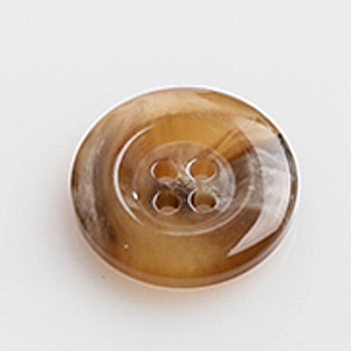 HR빅버튼 네임유광 단추 21mm, 다크베이지, 8개입