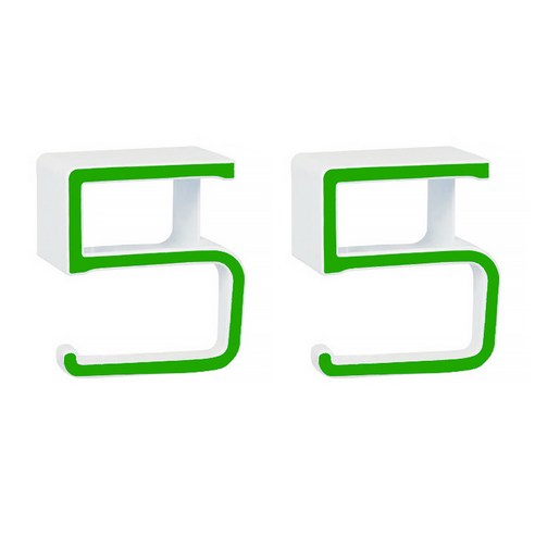 DM 숫자 욕실 수납 거치대 55, 그린, 1세트