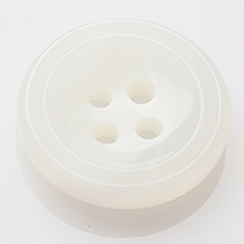 HR빅버튼 팩토리 단추 21mm, 화이트, 4개입