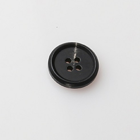 HR빅버튼 멜버른 무광 단추 15mm, 블랙, 4개입