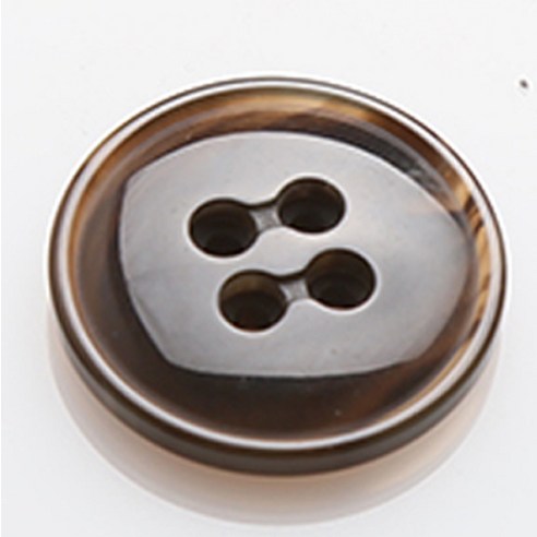 HR빅버튼 란찌 단추 23mm, 브라운, 12개입
