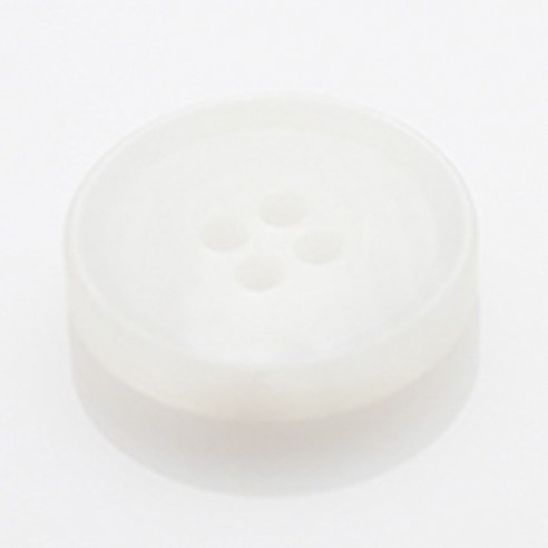 HR빅버튼 옥스포드무광 단추 15mm, 화이트, 4개입