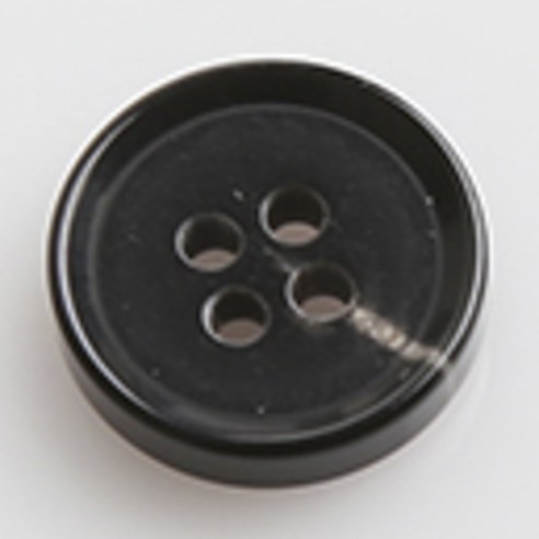 HR빅버튼 옥스포드유광 단추 18mm, 블랙, 8개입