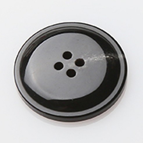 HR빅버튼 티볼리 유광 단추 지름 23mm, 블랙, 4개입