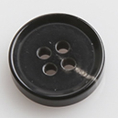 HR빅버튼 옥스포드유광 단추 15mm, 블랙, 8개입