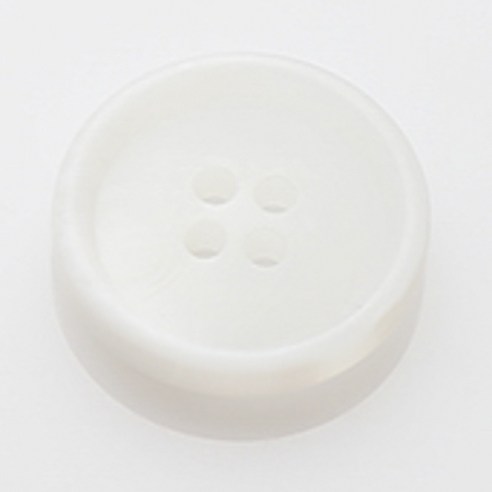 HR빅버튼 아이젠 무광 단추 21mm, 화이트, 4개입