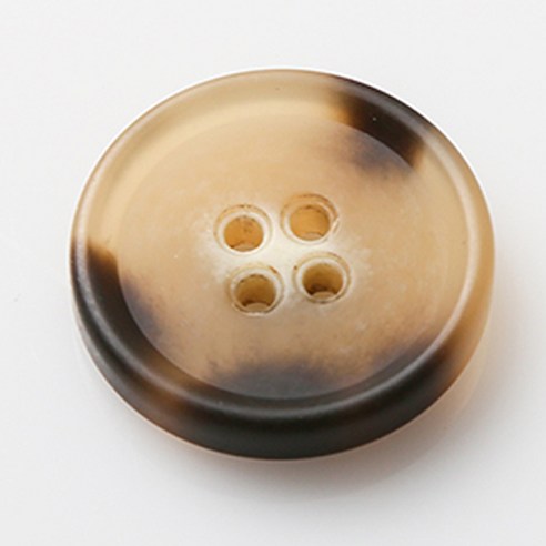 HR빅버튼 보이스 무광 단추 25mm, 베이지, 12개입