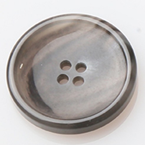 HR빅버튼 카페인 유광 단추 25mm, 그레이, 12개입