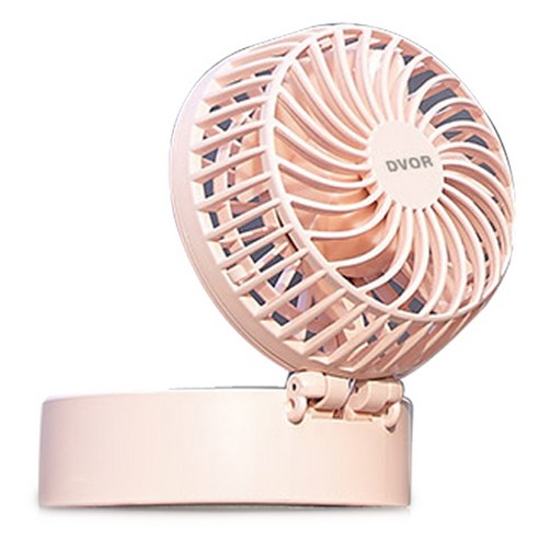 드보르 핸즈프리 미러팬 휴대용 선풍기, QSMF-ST-2800, SOFT PINK