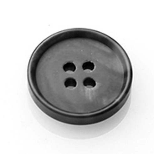 HR빅버튼 스텝 무광 단추 15mm, 블랙, 12개입