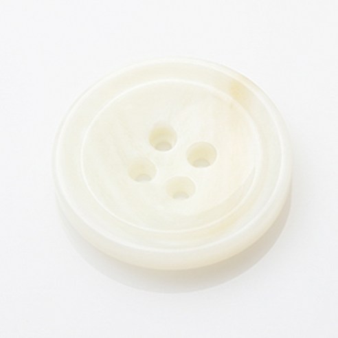 HR빅버튼 쿠바 단추 30mm, 화이트, 12개입