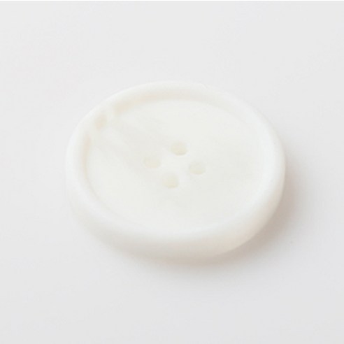 HR빅버튼 소리아 무광 단추 25mm, 화이트, 4개입