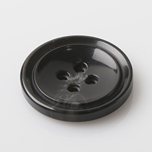 HR빅버튼 쿠바 단추 28mm, 블랙, 4개입