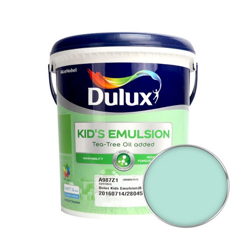 듀럭스 키즈 에멀전 무광 페인트 3L, Sunny Green, 1개