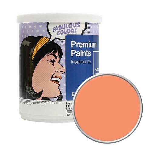 노루페인트 팬톤 외부용 실외 저광 페인트 1L, 15-1340 Cadmium Orange