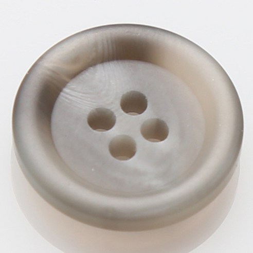HR빅버튼 플러스 무광 단추 15mm, 그레이, 12개입