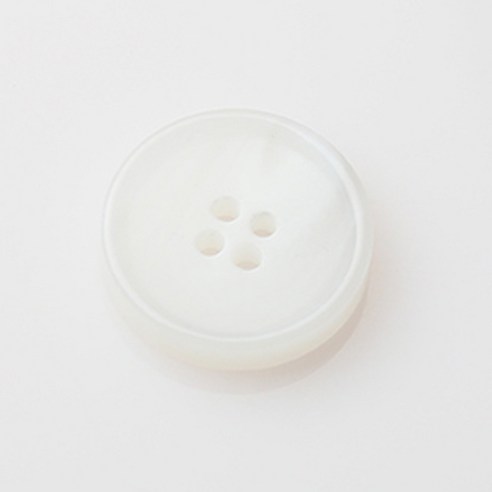 HR빅버튼 메시아 유광 단추 23mm, 화이트, 8개입