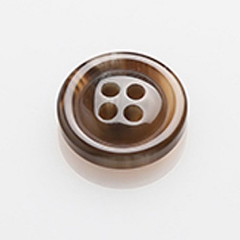 HR빅버튼 막시봉유광 단추 15mm, 브라운, 12개입