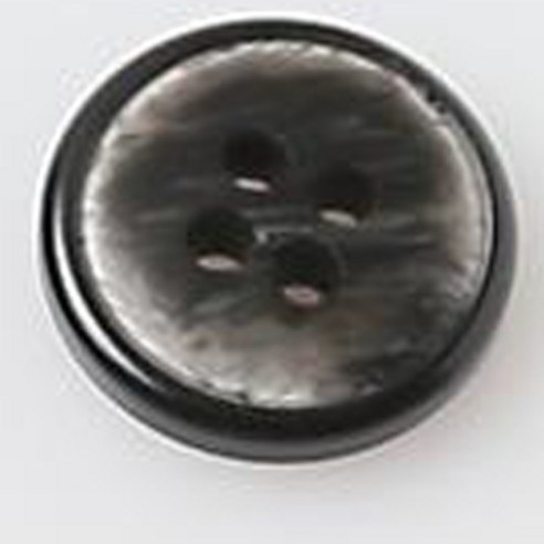 HR빅버튼 메이플 단추 15mm, 블랙, 8개입