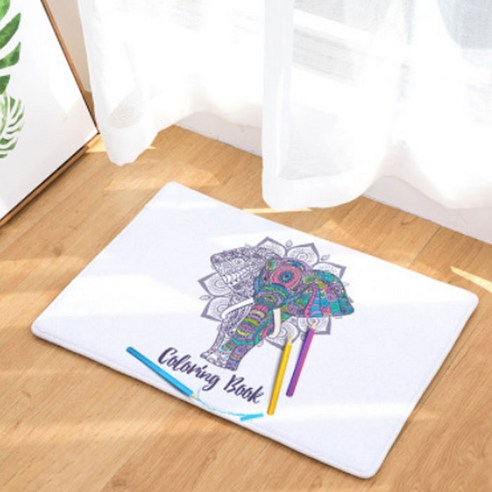 노랜드 Colourful Elephant Style 다용도 발매트, 5