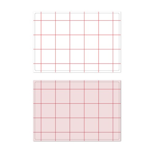 서머스트 프루티 실리콘 레드체크 테이블매트 2p, 화이트, 인디핑크, 425 x 295 mm