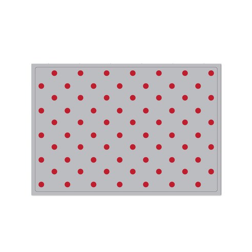 서머스트 프루티 실리콘 레드도트 테이블매트, 그레이, 425 x 295 mm