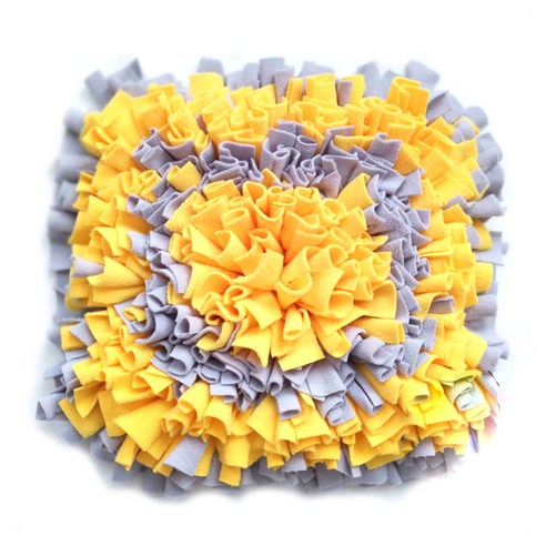 아리코 DrMini 양이 아지 노즈푸드 매트 45 x 45 cm, 그레이 + 옐로우, 1개